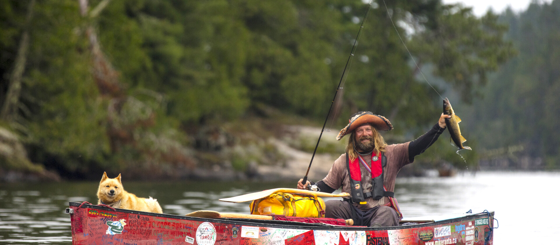 Fishing canoe on sale